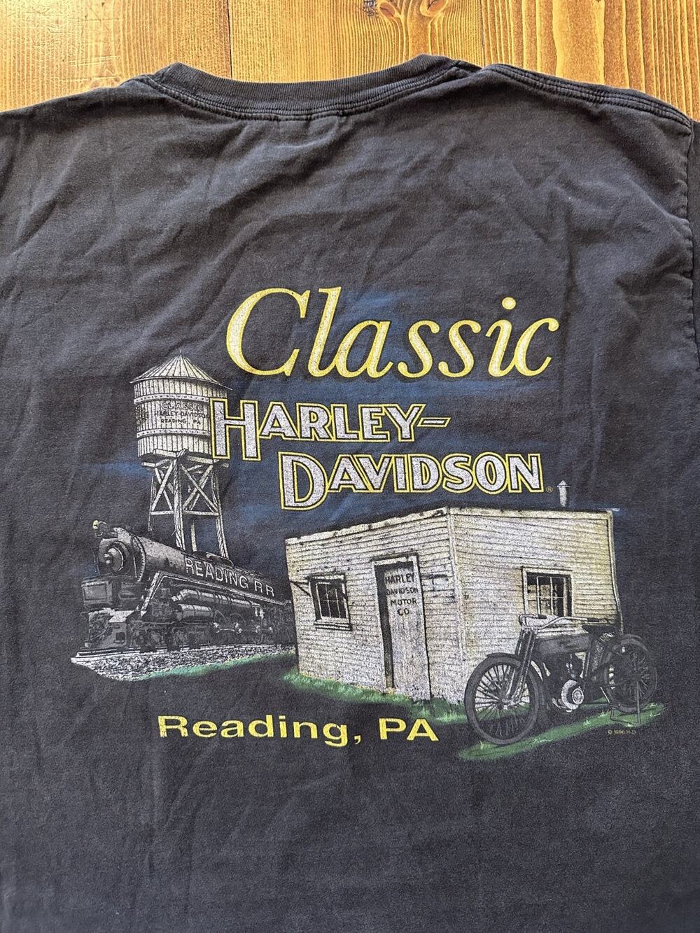 Vintage 1998 Harley-Davidson Classic Reading Allentown PA T-Shirt Large Vtg Tee